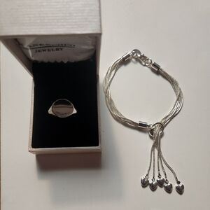 Sterling silver ring and bracelet